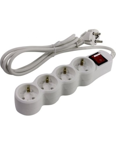 SP4W-130. Сетевой фильтр 4 розетки, 3м, белый. 5bites в Ельце