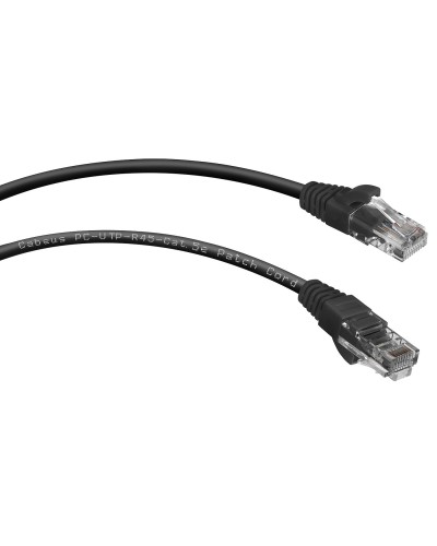 PC-UTP-RJ45-Cat.5e-3m-BK (7686c), чёрный. Патч-корд медный. CABEUS в Ельце