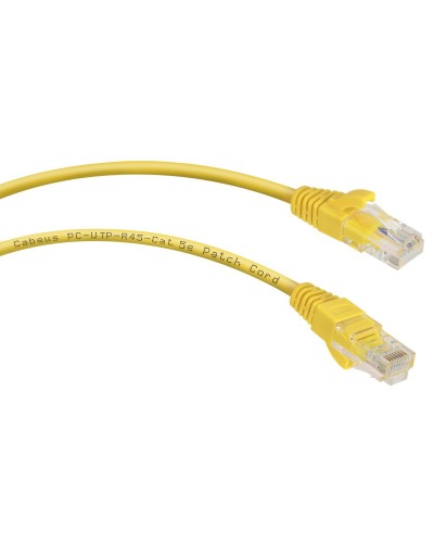 PC-UTP-RJ45-Cat.5e-0.5m-YL (7666c), желтый. Патч-корд медный. CABEUS в Ельце