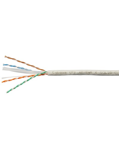 UTP-4P-Cat.6-SOLID-LSZH-GY-100 (11108c-5). Кабель «витая пара» (LAN) для структурированных систем связи. CABEUS в Ельце