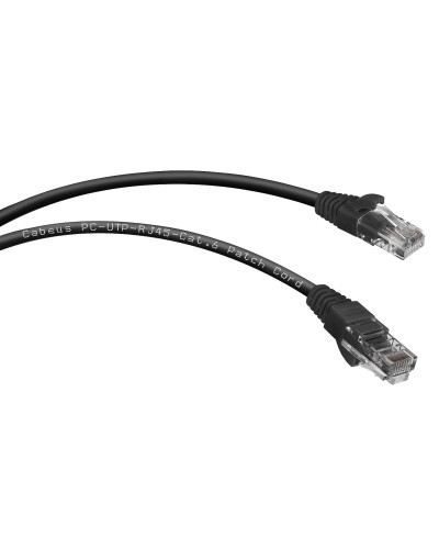 PC-UTP-RJ45-Cat.6-3m-BK (8666c), чёрный. Патч-корд медный. CABEUS в Ельце