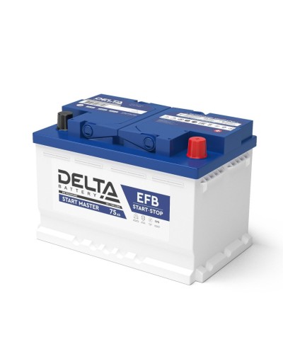 Delta START MASTER EFB 1275 (75 Ah). Аккумулятор автомобильный герметичный свинцово-кислотный. Delta в Ельце