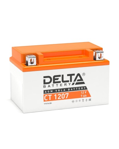 Delta CT 1207. Аккумулятор герметичный свинцово-кислотный стартерный. Delta в Ельце