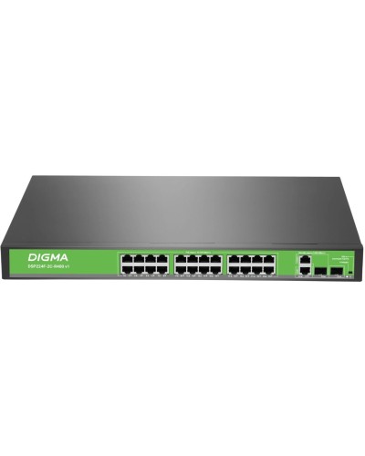 DSP224F-2C-R400 DSP224F-2C-R400 V1 (L2) 24х100Мбит/с 2хКомбо(1000BASE-T/SFP) 24PoE 24PoE+ 400W. Коммутатор с питанием по PoE. Digma в Ельце