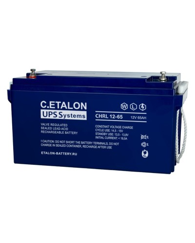 C.ETALON CHRL 12-65. Аккумулятор герметичный свинцово-кислотный. ETALON в Ельце