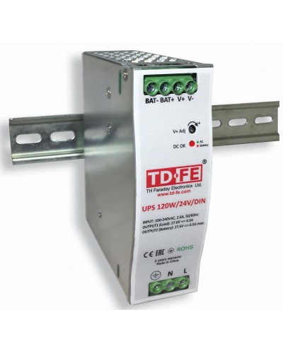 UPS 120W/24V/DIN. Блок бесперебойного питания. FARADAY в Ельце
