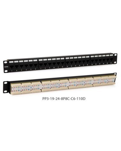 PP3-19-24-8P8C-C6-110D. Патч-панель 19. Hyperline в Ельце