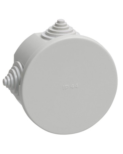 Коробка распаячная КМ41237 D75х40 открытой проводки IP44 4 гермоввода серая (UKO11-075-040-000-K41-44). Коробка распаячная безгалогенная (HF). IEK в Ельце