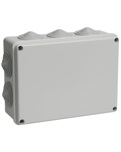 Коробка распаячная КМ41244 190х140х70 открытой проводки IP55 10 гермовводов серая (UKO11-190-140-070-K41-55). Коробка распаячная безгалогенная (HF). IEK в Ельце