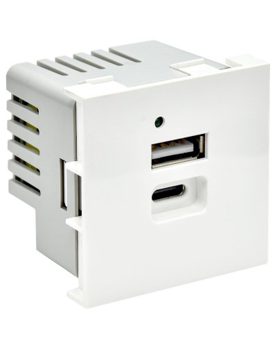 Розетка USB A+C 4,2А PRIMER РКЮ-25-40-П белый IEK (PR-KK40D-RU-0-2-AC-K01). Розетка USB. IEK в Ельце