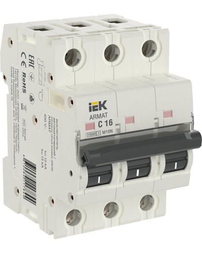M10N 3P C 16А 10кА ARMAT (AR-M10N-3-C016). Автоматический выключатель. IEK в Ельце