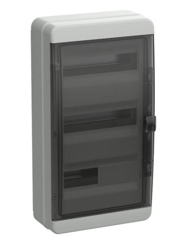 Корпус пластиковый КМПн-36 IP65 TEKFOR (TF5-KP72-N-36-65-K03-K02). Корпус модульный пластиковый черная прозрачная дверь. IEK в Ельце