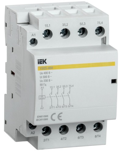 Контактор модульный КМ25-40М AC/DC (MKK21-25-40). Контактор модульный. IEK в Ельце