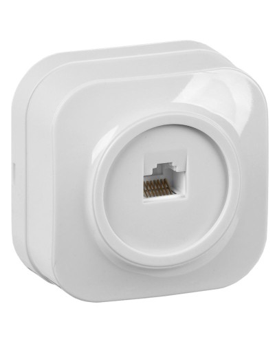 Розетка RJ45 кат.5E о/у РК10-ХБ белый IEK GLORY (EKH10-K01). Розетка компьютерная. IEK в Ельце