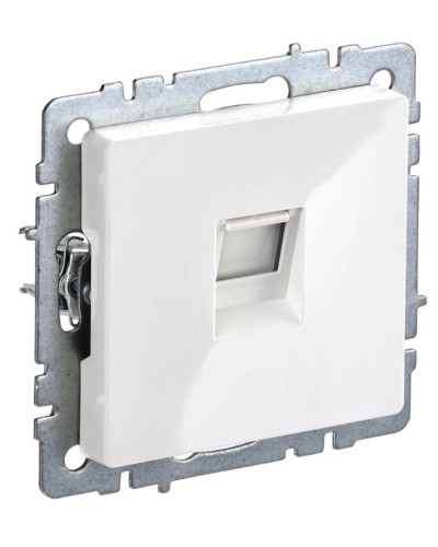 Розетка RJ45 РК10-БрБ кат.5E, белая BRITE (BR-K10-1-K01). Розетка компьютерная. IEK в Ельце