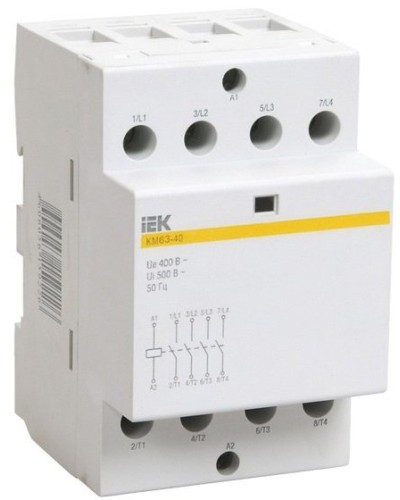Контактор модульный КМ63-40 AC/DC (MKK21-63-40). Контактор модульный. IEK в Ельце
