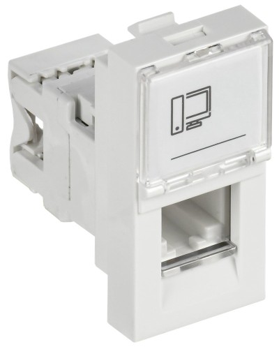Розетка RJ45 кат.6 PRIMER РКИ-10-00-П-6 белый IEK (PR-KK40D-RI-0-1-C06U-K01). Розетка RJ-45. IEK в Ельце