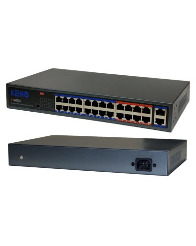 KN-SW2402POE+. Коммутатор с питанием по PoE. KENO в Ельце