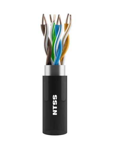 NTSS-OUT-UTP4-5Е-PE-BL кат.5E UTP 4 пары 24AWG PE внешний 305м черный. Кабель «витая пара» (LAN) для структурированных систем связи. NTSS в Ельце