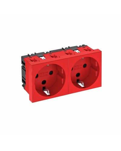 STD-D0 SRO2, (6120028). Розетка 0° двойная 2х2К+З, со шторками, 16А 250В красная. OBO Bettermann в Ельце