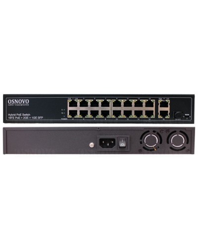 SW-61621(300W). Коммутатор 16-портовый Fast Ethernet с PoE. OSNOVO в Ельце