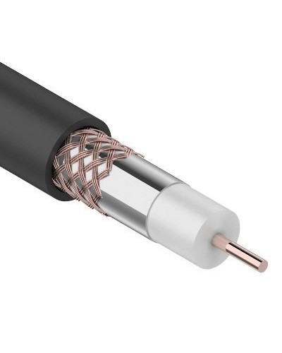 RG-6U+Cu, 75 Ом, Cu/Al/Cu, 64%, 305 м OUTDOOR REXANT (01-2232). Кабель коаксиальный радиочастотный. Rexant в Ельце