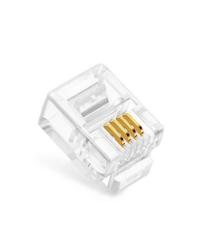 Коннекторы 6P4C (RJ-11) (100шт) (10-0227). Телефонный разъем 6P4C (RJ-11). SUPRLAN в Ельце