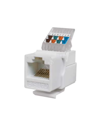 Модуль-вставка Keystone Кат5е, без.инстр.зад, белый UTP (10-0312): Вставка Keystone Jack RJ-45 в Ельце