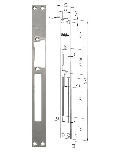ST-SL502SP. Запорная планка длинная. Smartec в Ельце