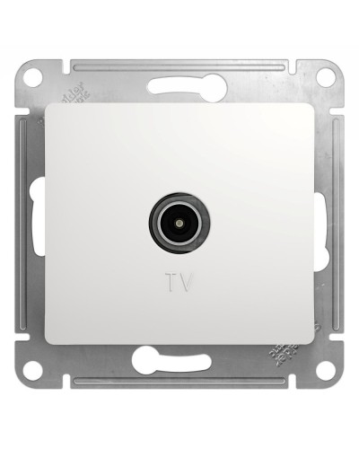 Glossa розетка TV антенна коннектор, 1-местная, скрытой установки, механизм, белый (GSL000193). Розетка TV антенна. Systeme Electric в Ельце