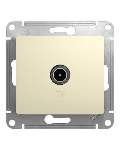 Glossa розетка TV антенна коннектор, 1-местная, скрытой установки, механизм, бежевый (GSL000293). Розетка TV антенна. Systeme Electric в Ельце