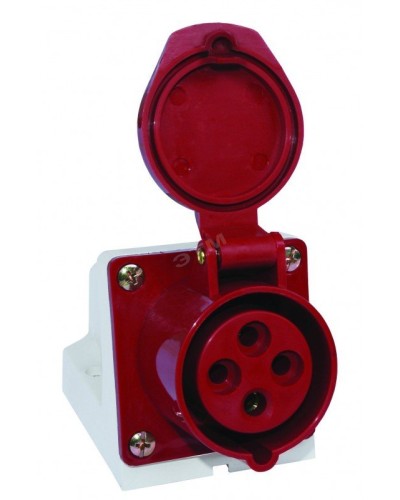 Розетка 124 стационарная 3Р+РЕ 32А 380В IP44 (SQ0602-0005). Розетка. TDM ЕLECTRIC в Ельце