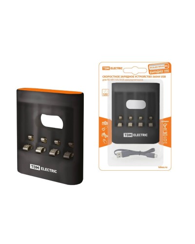 Зарядное устройство 36044 (3600mA 4слота АА/ААА 4 кан.USB) (SQ1702-0100). Зарядное устройство. TDM ЕLECTRIC в Ельце