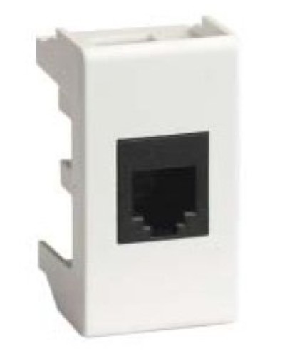 Розетка RJ-45 Viva 1 модуль белая (45048): Розетка компьютерная экранированная с одним разъёмом в Ельце