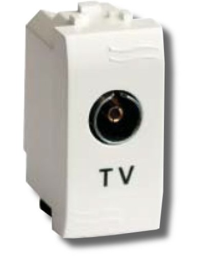 Розетка TV универсальная Brava 1 модуль белая (76721B): Розетка TV в Ельце