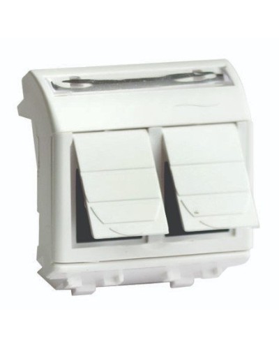 Розетка RJ-45 Brava 2 модуля слоновая кость (75459S): Розетка компьютерная с двумя разъёмами в Ельце