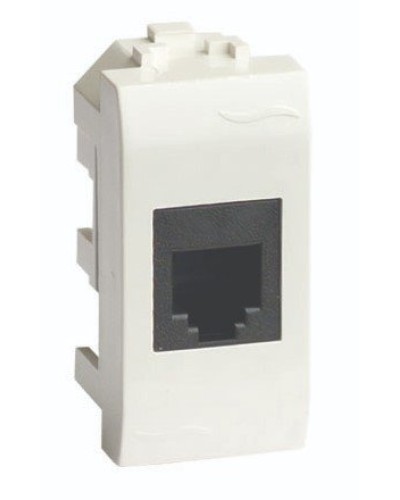 Розетка RJ-45 Brava 1 модуль слоновая кость (75654S): Розетка компьютерная с одним разъёмом в Ельце