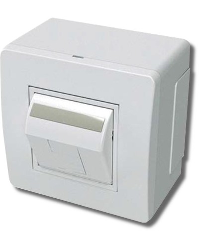 Коробка в сборе с 1 розеткой RJ45, кат.5е, белая (10665): Коробка в сборе в Ельце