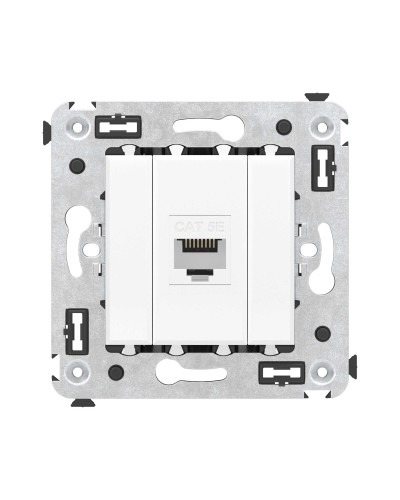 Розетка RJ-45 в стену, кат.5E, Avanti, одинарная, белое облако (4400663). Розетка компьютерная. ДКС в Ельце