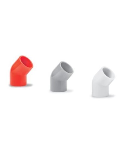 Ecoplast поворот 45гр., для аспирационной системы D25, АБС, красный (10 шт) (49225-10). Поворот для аспирационной системы. Экопласт в Ельце