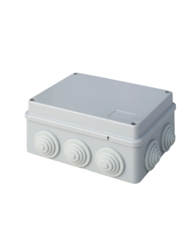 Коробка JBS150 150х110х70, 10 вых., 8P (0,15...2,5мм²) серая (43019HF-GR). Коробка монтажная, огнестойкая, без галогена. Экопласт в Ельце
