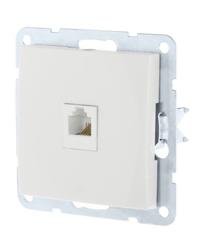 Розетка RJ-45 кат. 5е с накладкой, белый LK60 (866104-1). Розетка компьютерная. Экопласт в Ельце