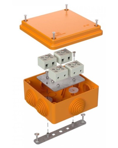 Коробка огнестойкая 100х100х50 (40-0300-FR1.5-8). Коробка огнестойкая для открытой установки. Промрукав в Ельце
